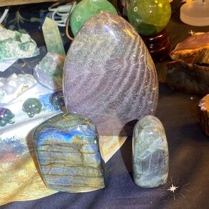 Bundle for pbieds  3/30 oj Freeform’s Polished Labradorite Display Trio - Blue